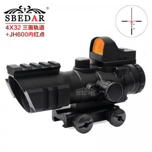 短款4x32三面轨道+JH600内红点瞄准镜组合