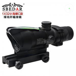1x32C款黑色绿光纤全息小海螺瞄准镜
