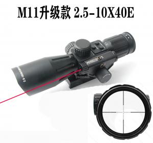 m11升级款2.5-10x40红激光瞄准镜20mm夹口