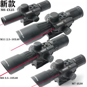 m8新款3.5-10x40红激光一体瞄准镜
